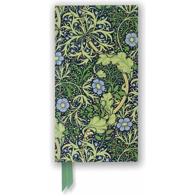 Flame Tree, Cahier + bloc-notes, William Morris : Seaweed (Foiled Slimline Journal) (À rayures, Couverture rigide) - Publicité Flame Tree, Cahier + bloc-notes, William Morris : Seaweed (Foiled Slimline Journal) (À rayures, Couverture rigide) - Publicité