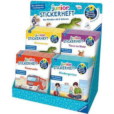Ravensburger, Autocollants, Verkaufs-Kassette "Wieso? Weshalb? Warum? Mein junior Stickerheft" (150 Autocollants) - Publicité Ravensburger, Autocollants, Verkaufs-Kassette "Wieso? Weshalb? Warum? Mein junior Stickerheft" (150 Autocollants) - Publicité