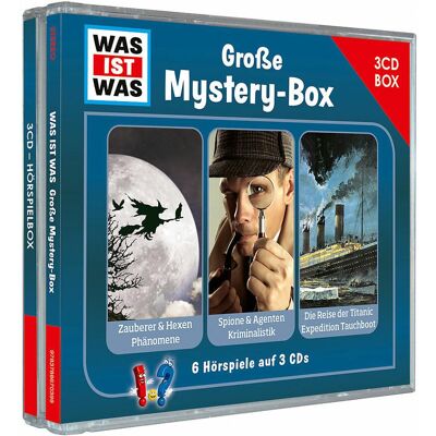 WAS IST WAS 3-CD Hörspielbox. Grosse Mystery-Box, Livres audio de Tessloff Verlag Ragnar Tessloff GmbH & Co.KG - Publicité WAS IST WAS 3-CD Hörspielbox. Grosse Mystery-Box, Livres audio de Tessloff Verlag Ragnar Tessloff GmbH & Co.KG - Publicité