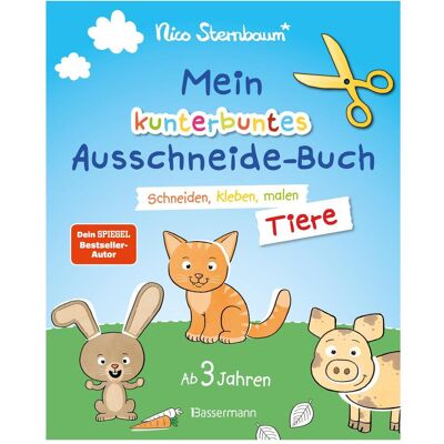 Bassermann Mein kunterbuntes Ausschneidebuch - Schneiden, kleben, malen: Tiere, Livre pour enfants de Nico Sternbaum - Publicité Bassermann Mein kunterbuntes Ausschneidebuch - Schneiden, kleben, malen: Tiere, Livre pour enfants de Nico Sternbaum - Publicité