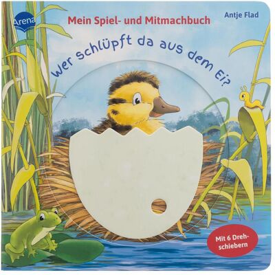 Arena, Livres pour bébé, Mein Spiel- und Mitmachbuch. Wer schlüpft da aus dem Ei? (Allemand) - Publicité Arena, Livres pour bébé, Mein Spiel- und Mitmachbuch. Wer schlüpft da aus dem Ei? (Allemand) - Publicité