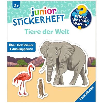 Ravensburger, Autocollants, Wieso? Weshalb? Warum? junior Stickerheft - Tiere der Welt (150 Autocollants) - Publicité Ravensburger, Autocollants, Wieso? Weshalb? Warum? junior Stickerheft - Tiere der Welt (150 Autocollants) - Publicité