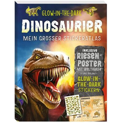 Panini, Autocollants, Glow-in-the-Dark Dinosaurier: Mein grosser Stickeratlas (200 Autocollants) - Publicité Panini, Autocollants, Glow-in-the-Dark Dinosaurier: Mein grosser Stickeratlas (200 Autocollants) - Publicité