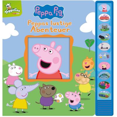 Phoenix Livres pour bébé, Peppa Pig - Peppas lustige Abenteuer - Vorlese-Pappbilderbuch mit 10 fröhlichen Geräusche (Allemand) - Publicité Phoenix Livres pour bébé, Peppa Pig - Peppas lustige Abenteuer - Vorlese-Pappbilderbuch mit 10 fröhlichen Geräusche (Allemand) - Publicité