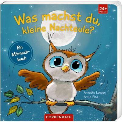 Coppenrath Qu'est-ce que tu fais, petit oiseau de nuit?, Livre pour enfants de Antje Flad, Annette Langen - Publicité Coppenrath Qu'est-ce que tu fais, petit oiseau de nuit?, Livre pour enfants de Antje Flad, Annette Langen - Publicité