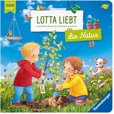 Ravensburger, Livres pour bébé, Lotta aime la nature - Livre d'images documentaire sur la protection de l'environnement à partir de (Allemand) - Publicité Ravensburger, Livres pour bébé, Lotta aime la nature - Livre d'images documentaire sur la protection de l'environnement à partir de (Allemand) - Publicité