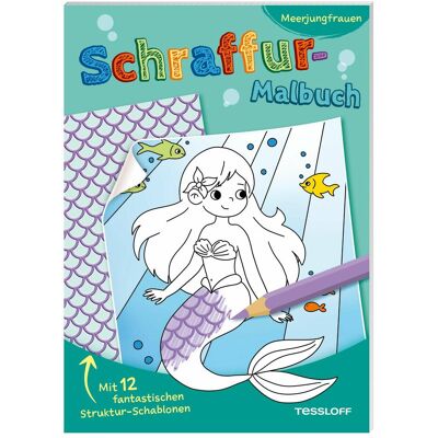 Tessloff Schraffur-Malbuch. Meerjungfrauen - Publicité Tessloff Schraffur-Malbuch. Meerjungfrauen - Publicité