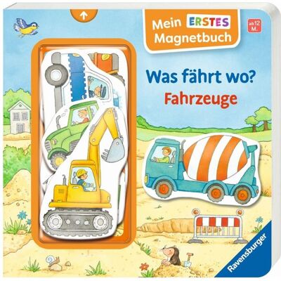 Ravensburger, Livres pour bébé, Mon premier livre magnétique : Qu'est-ce qui roule où? Véhicules - Livre de jeu magnétique dès 12 (Allemand) - Publicité Ravensburger, Livres pour bébé, Mon premier livre magnétique : Qu'est-ce qui roule où? Véhicules - Livre de jeu magnétique dès 12 (Allemand) - Publicité