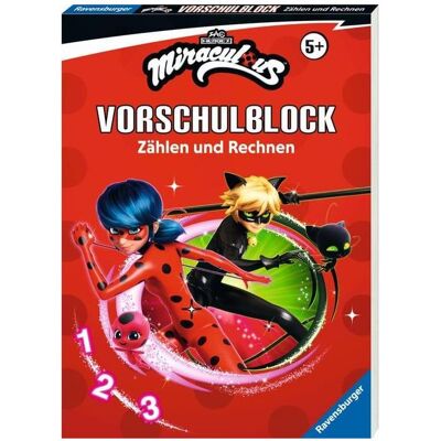 Ravensburger Miraculous Mein Vorschulblock Zählen und Rechnen – Konzentration, Erstes Rechnen, Rätseln für (Allemand, 5 - 7 Années) - Publicité Ravensburger Miraculous Mein Vorschulblock Zählen und Rechnen – Konzentration, Erstes Rechnen, Rätseln für (Allemand, 5 - 7 Années) - Publicité