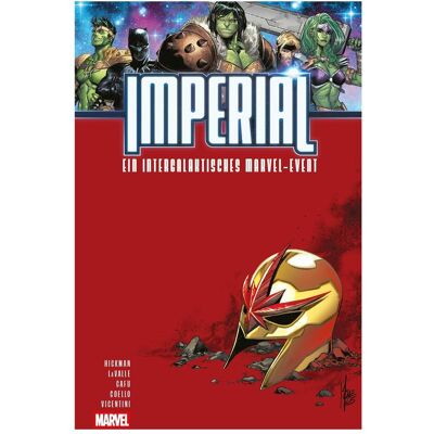 Panini Imperial - Ein intergalaktisches Marvel-Event, Fiction de Jonathan Hickman, Iban Coello, Federico Vicentini, Victor Lavalle, Cafu, Alexander Rösch - Publicité Panini Imperial - Ein intergalaktisches Marvel-Event, Fiction de Jonathan Hickman, Iban Coello, Federico Vicentini, Victor Lavalle, Cafu, Alexander Rösch - Publicité