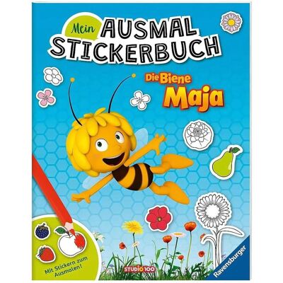 Ravensburger, Autocollants, Mein Ausmalstickerbuch Die Biene Maja – Grosses Buch mit über 250 Stickern, viele (250 Autocollants) - Publicité Ravensburger, Autocollants, Mein Ausmalstickerbuch Die Biene Maja – Grosses Buch mit über 250 Stickern, viele (250 Autocollants) - Publicité