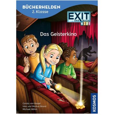 Kosmos EXIT - Das Buch, Bücherhelden 2. Klasse, Das Geisterkino, Livre pour enfants de Markus feu, Marque Inca, Carola de Chaudière - Publicité Kosmos EXIT - Das Buch, Bücherhelden 2. Klasse, Das Geisterkino, Livre pour enfants de Markus feu, Marque Inca, Carola de Chaudière - Publicité