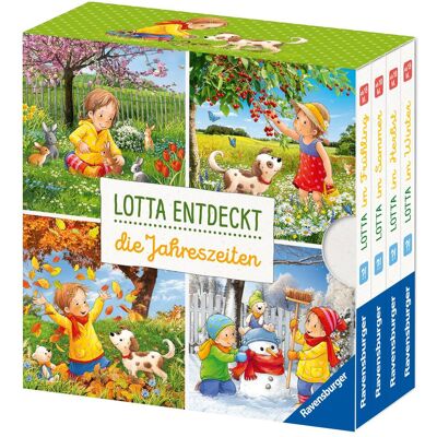 Ravensburger, Livres pour bébé, Lotta entdeckt die Jahreszeiten (Allemand) - Publicité Ravensburger, Livres pour bébé, Lotta entdeckt die Jahreszeiten (Allemand) - Publicité