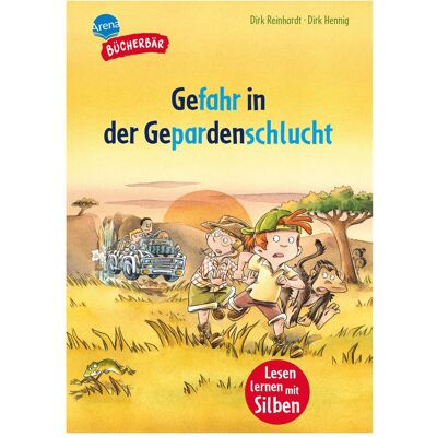 Arena Reinhardt:Gefahr in der Gepardenschluch, Livre pour enfants de Dirk Reinhardt, Dirk Hennig - Publicité Arena Reinhardt:Gefahr in der Gepardenschluch, Livre pour enfants de Dirk Reinhardt, Dirk Hennig - Publicité