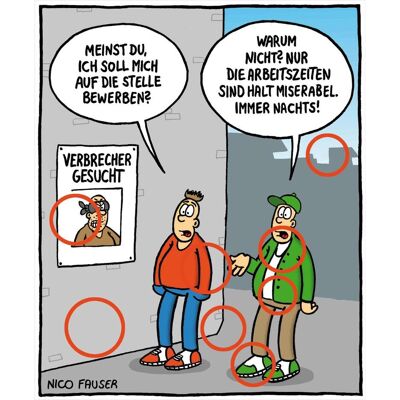 Bassermann Finde den Fehler - Bildersuchrätsel mit Cartoons (Allemand) - Publicité Bassermann Finde den Fehler - Bildersuchrätsel mit Cartoons (Allemand) - Publicité