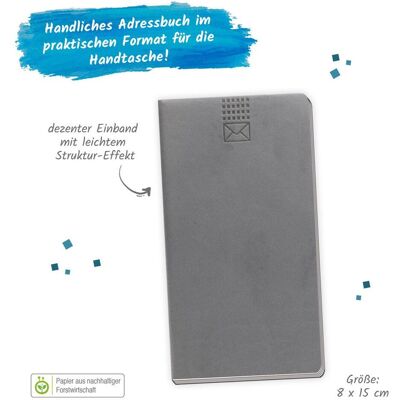Trötsch, Cahier + bloc-notes, Carnet d'adresses Soft Touch Slim Anthracite (Couverture souple) - Publicité Trötsch, Cahier + bloc-notes, Carnet d'adresses Soft Touch Slim Anthracite (Couverture souple) - Publicité
