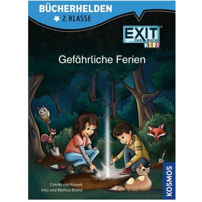 Kosmos EXIT - Das Buch Kids, Bücherhelden 2. Klasse, Gefährliche Ferien, Livre pour enfants de Carola de Chaudière, Markus feu, Marque Inca - Publicité Kosmos EXIT - Das Buch Kids, Bücherhelden 2. Klasse, Gefährliche Ferien, Livre pour enfants de Carola de Chaudière, Markus feu, Marque Inca - Publicité