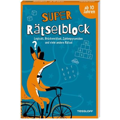 Tessloff Super Rätselblock ab 10 Jahren.Logicals, Brückenrätsel, Zahlenpyramiden und viele andere Räts, Livre pour enfants de Stefan Heine - Publicité Tessloff Super Rätselblock ab 10 Jahren.Logicals, Brückenrätsel, Zahlenpyramiden und viele andere Räts, Livre pour enfants de Stefan Heine - Publicité