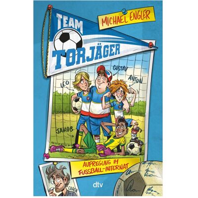 DTV Team Torjäger – Aufregung im Fussballinternat, Livre pour enfants de Jan Reiser, Michael Engler - Publicité DTV Team Torjäger – Aufregung im Fussballinternat, Livre pour enfants de Jan Reiser, Michael Engler - Publicité