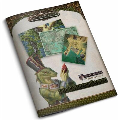 Ulisses Spiele DSA - Set de cartes Les Marais du Lézard, Carte géographique - Publicité Ulisses Spiele DSA - Set de cartes Les Marais du Lézard, Carte géographique - Publicité