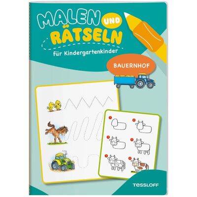 Tessloff Malen und Rätseln für Kindergartenkinder. Bauernhof - Publicité Tessloff Malen und Rätseln für Kindergartenkinder. Bauernhof - Publicité