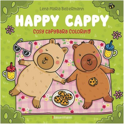 Bassermann Happy Cappy - Cosy Capybara Coloring. Ein Ausmalbuch für jedes Alter - Publicité Bassermann Happy Cappy - Cosy Capybara Coloring. Ein Ausmalbuch für jedes Alter - Publicité