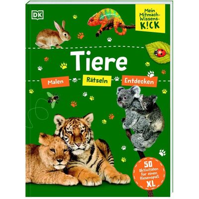 Dorling Kindersley Mein Mitmach-Wissens-Kick Tiere, Livre pour enfants de Crabe Wiebke, DK Verlag - Enfants - Publicité Dorling Kindersley Mein Mitmach-Wissens-Kick Tiere, Livre pour enfants de Crabe Wiebke, DK Verlag - Enfants - Publicité
