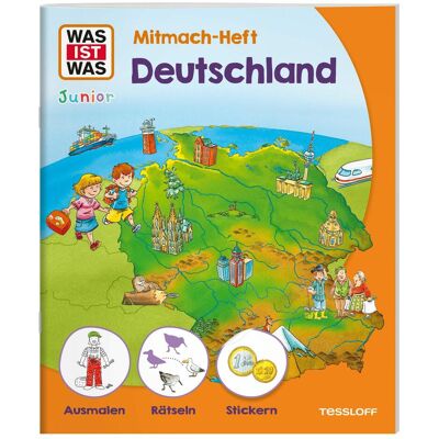 Tessloff, Livres pour bébé, WAS IST WAS Junior Mitmach-Heft Deutschland (Allemand) - Publicité Tessloff, Livres pour bébé, WAS IST WAS Junior Mitmach-Heft Deutschland (Allemand) - Publicité