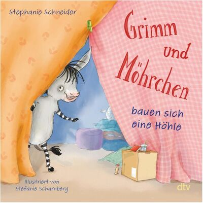 DTV, Livres pour bébé, Grimm und Möhrchen bauen sich eine Höhle (Allemand) - Publicité DTV, Livres pour bébé, Grimm und Möhrchen bauen sich eine Höhle (Allemand) - Publicité