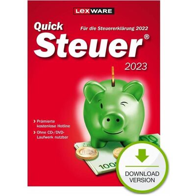 Lexware QuickSteuer 2023 1 licence(s) pour Windows - Publicité Lexware QuickSteuer 2023 1 licence(s) pour Windows - Publicité