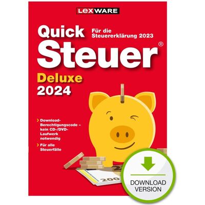 Lexware ESD QuickSteuer Deluxe 2024 pour Windows - Publicité Lexware ESD QuickSteuer Deluxe 2024 pour Windows - Publicité