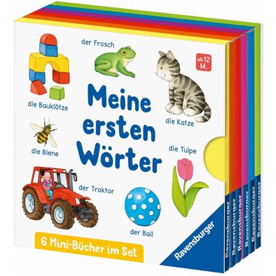 Ravensburger, Livres pour bébé, Meine ersten Wörter: 6 Mini-Bücher im Set (Allemand) - Publicité Ravensburger, Livres pour bébé, Meine ersten Wörter: 6 Mini-Bücher im Set (Allemand) - Publicité