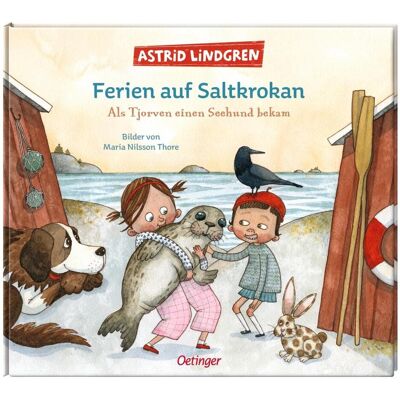 Oetinger Ferien auf Saltkrokan. Als Tjorven einen Seehund bekam, Livre pour enfants de Astrid Lindgren - Publicité Oetinger Ferien auf Saltkrokan. Als Tjorven einen Seehund bekam, Livre pour enfants de Astrid Lindgren - Publicité