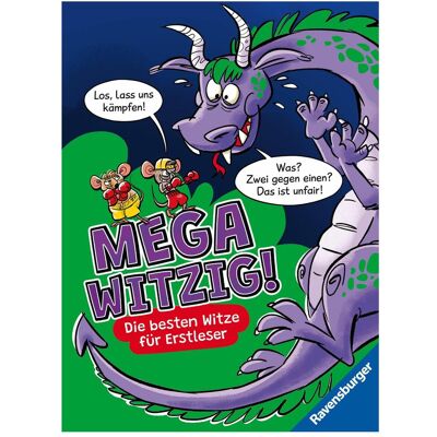 Ravensburger Mega witzig! Die besten Witze für Erstleser, Livre pour enfants de Michael Mantel - Publicité Ravensburger Mega witzig! Die besten Witze für Erstleser, Livre pour enfants de Michael Mantel - Publicité