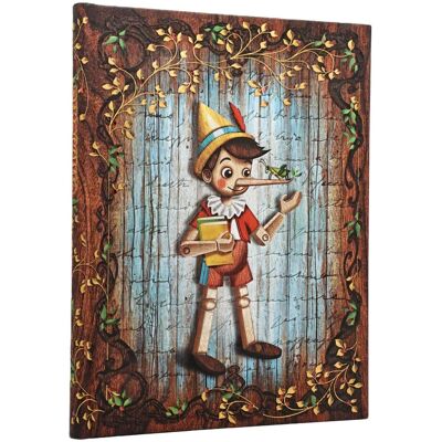 Paperblanks, Cahier + bloc-notes, Carnet Hardcover Carlo Collodi, Pinocchio Ultra Ligné (A5, À rayures, Couverture rigide) - Publicité Paperblanks, Cahier + bloc-notes, Carnet Hardcover Carlo Collodi, Pinocchio Ultra Ligné (A5, À rayures, Couverture rigide) - Publicité