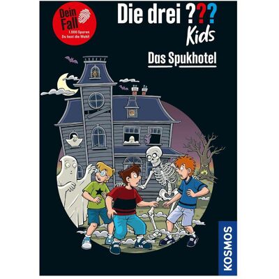 Kosmos Die drei??? Dein Fall, Das Spukhotel, Livre pour enfants de Udo Smialkowski, Boris Pfeiffer - Publicité Kosmos Die drei??? Dein Fall, Das Spukhotel, Livre pour enfants de Udo Smialkowski, Boris Pfeiffer - Publicité