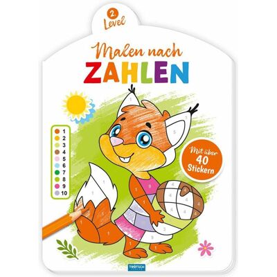 Trötsch Peinture par numéros 2ème niveau Livre de coloriage - Publicité Trötsch Peinture par numéros 2ème niveau Livre de coloriage - Publicité