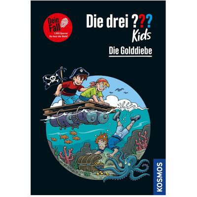 Kosmos Die drei??? Kids Dein Fall, Die Golddiebe, Livre pour enfants de Boris Pfeiffer, Udo Smialkowski - Publicité Kosmos Die drei??? Kids Dein Fall, Die Golddiebe, Livre pour enfants de Boris Pfeiffer, Udo Smialkowski - Publicité