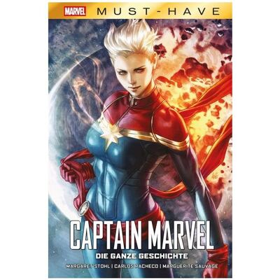 Panini Marvel Must-Have: Captain Marvel - Die ganze G..., Fiction de Carlos Pacheco, Margaret Stohl - Publicité Panini Marvel Must-Have: Captain Marvel - Die ganze G..., Fiction de Carlos Pacheco, Margaret Stohl - Publicité