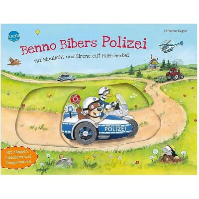Arena Benno Bibers Polizei. Mit Blaulicht und Sirene eilt Hilfe herbei, Livre pour enfants de Christine Kugler - Publicité Arena Benno Bibers Polizei. Mit Blaulicht und Sirene eilt Hilfe herbei, Livre pour enfants de Christine Kugler - Publicité