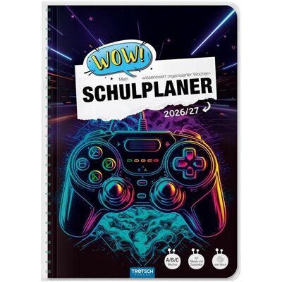 Trötsch, Agenda, SchulplanerWOWGaming2026/2027 (1 semaine / 2 pages) - Publicité Trötsch, Agenda, SchulplanerWOWGaming2026/2027 (1 semaine / 2 pages) - Publicité