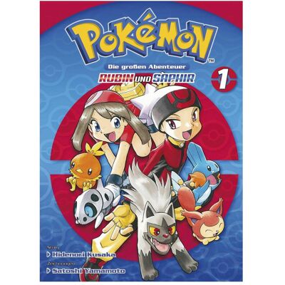 Panini Pokémon - Die grossen Abenteuer: Rubin und Saphir 01, Fiction de Satoshi Yamamamoto, Hidenori Kusaka, Gyo Araiwa - Publicité Panini Pokémon - Die grossen Abenteuer: Rubin und Saphir 01, Fiction de Satoshi Yamamamoto, Hidenori Kusaka, Gyo Araiwa - Publicité