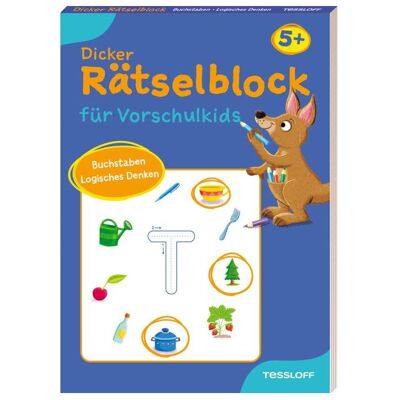 Tessloff Dicker Rätselblock für Vorschulkids. Buchstaben, Logisches Denken, Livre pour enfants de Christine Thau - Publicité Tessloff Dicker Rätselblock für Vorschulkids. Buchstaben, Logisches Denken, Livre pour enfants de Christine Thau - Publicité