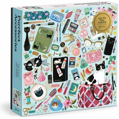 Workman Publishing Purrfect Accessories 500 Piece Foil Puzzle (500 pièces) - Publicité Workman Publishing Purrfect Accessories 500 Piece Foil Puzzle (500 pièces) - Publicité