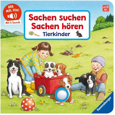 Ravensburger, Livres pour bébé, Hör mal hin - Sachen suchen, Sachen hören: Tierkinder (Allemand) - Publicité Ravensburger, Livres pour bébé, Hör mal hin - Sachen suchen, Sachen hören: Tierkinder (Allemand) - Publicité
