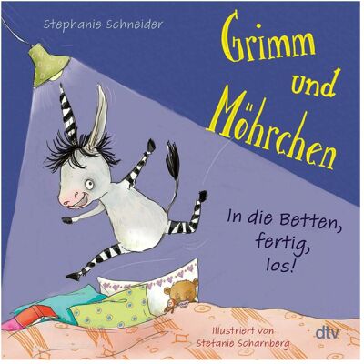 DTV, Livres pour bébé, Grimm und Möhrchen – In die Betten, fertig, los! (Allemand) - Publicité DTV, Livres pour bébé, Grimm und Möhrchen – In die Betten, fertig, los! (Allemand) - Publicité