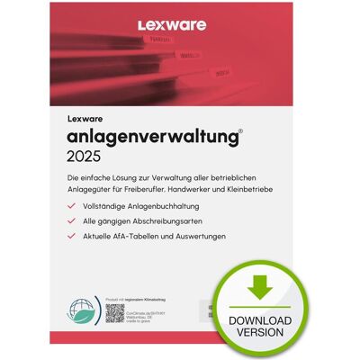 Lexware ESD / anlagenverwaltung 2025 / Online Download pour Windows - Publicité Lexware ESD / anlagenverwaltung 2025 / Online Download pour Windows - Publicité