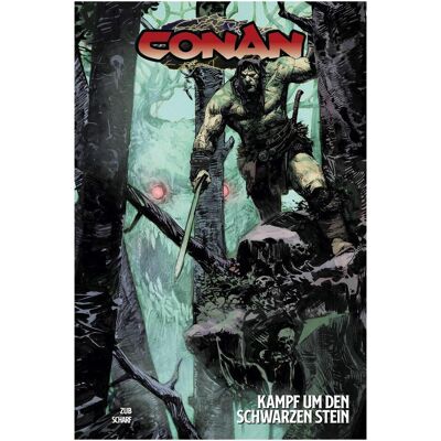 Panini Conan: Kampf um den schwarzen Stein, Fiction de Bernd Kronsbein, Jonas Scharf, Jim Zub - Publicité Panini Conan: Kampf um den schwarzen Stein, Fiction de Bernd Kronsbein, Jonas Scharf, Jim Zub - Publicité