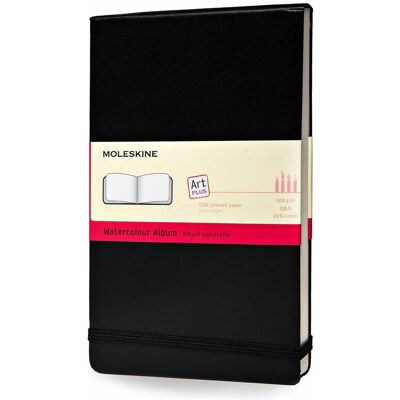 Moleskine, Cahier + bloc-notes, ART PLUS - Carnet de croquis à l'aquarelle (A5, Blanc, Couverture rigide) - Publicité Moleskine, Cahier + bloc-notes, ART PLUS - Carnet de croquis à l'aquarelle (A5, Blanc, Couverture rigide) - Publicité