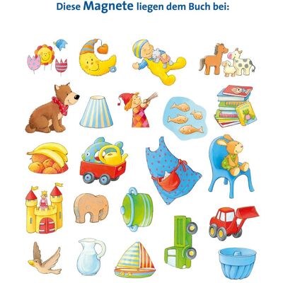 Ravensburger, Livres pour bébé, Mein grosses Magnetbuch: Was gehört zusammen? (Allemand) - Publicité Ravensburger, Livres pour bébé, Mein grosses Magnetbuch: Was gehört zusammen? (Allemand) - Publicité